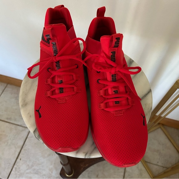 Puma Bold Red Mesh Sneakers - Picture 4 of 14